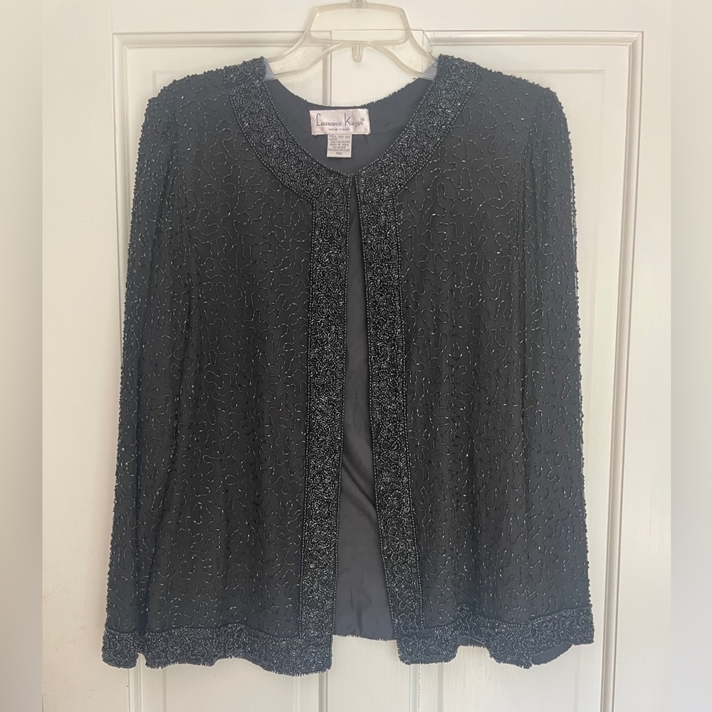 Laurence Kazar black beaded jacket